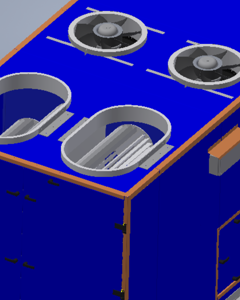 double Earny type 2x30,000 400V V14 wo/nozzle/ piping on top